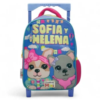 Mochila Simones para jardín con carro 12" Sofía con su amiga Helena