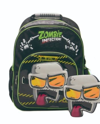 Mochila Zombie Infection! grande 16" bolsillo termoformado y con mascara de Jaime Bone