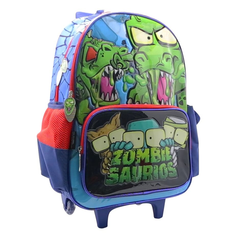 Mochila Zombies Saurios de 18" con carro
