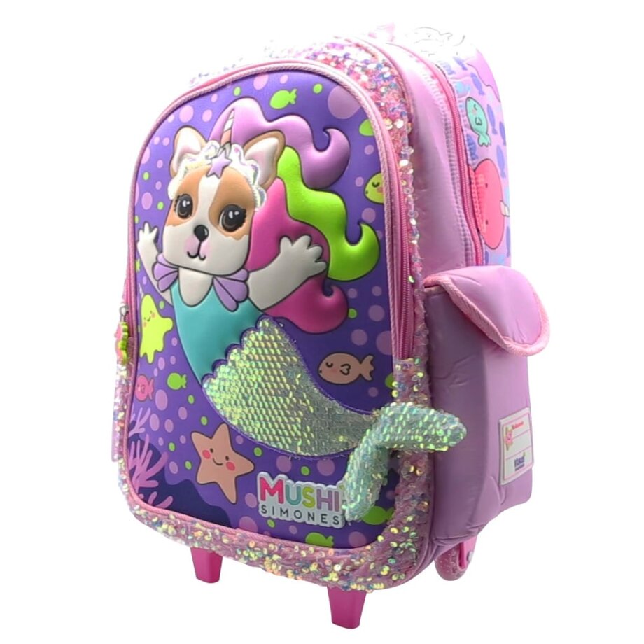 Mochila Simones con carro 18" Sofia sirena