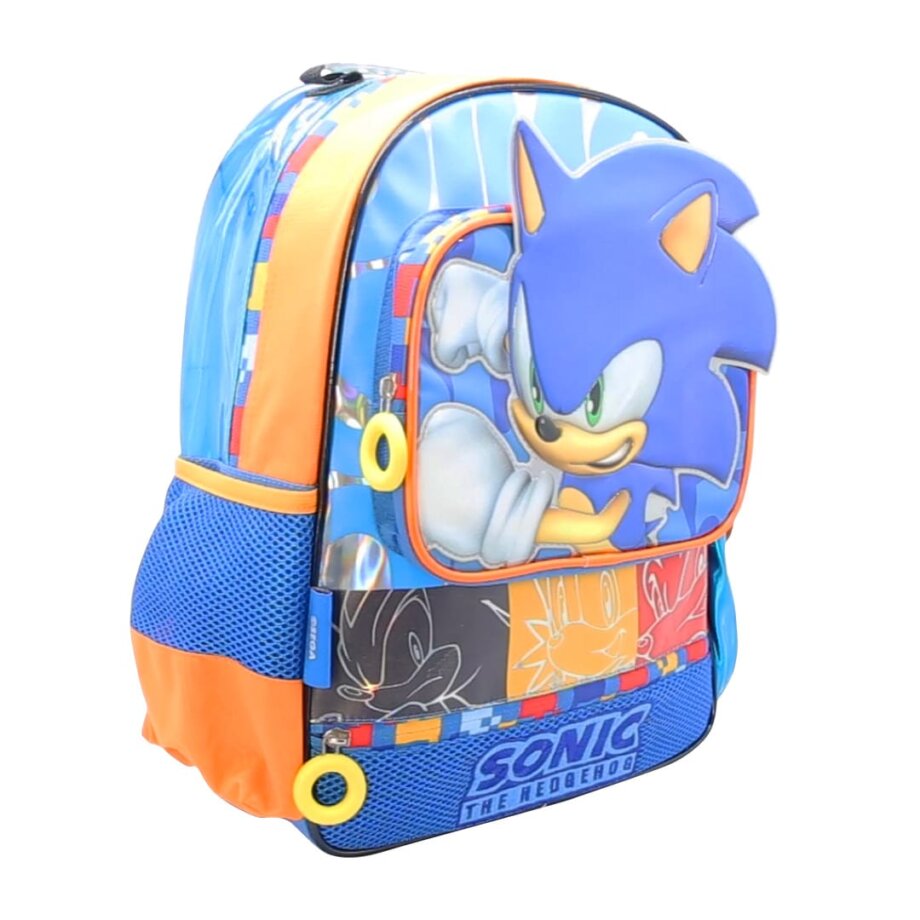 Mochila Sonic de 16" frente pvc con relieve