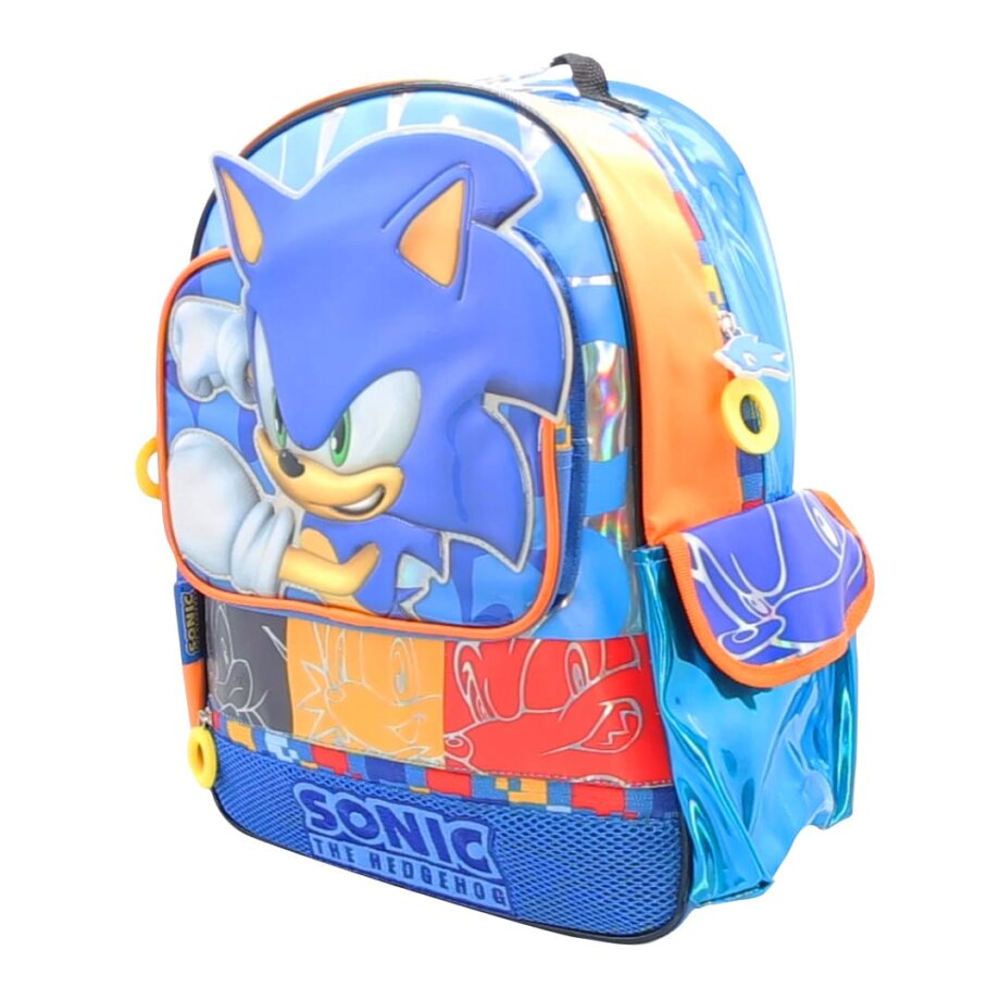 Mochila Sonic de 16" frente pvc con relieve