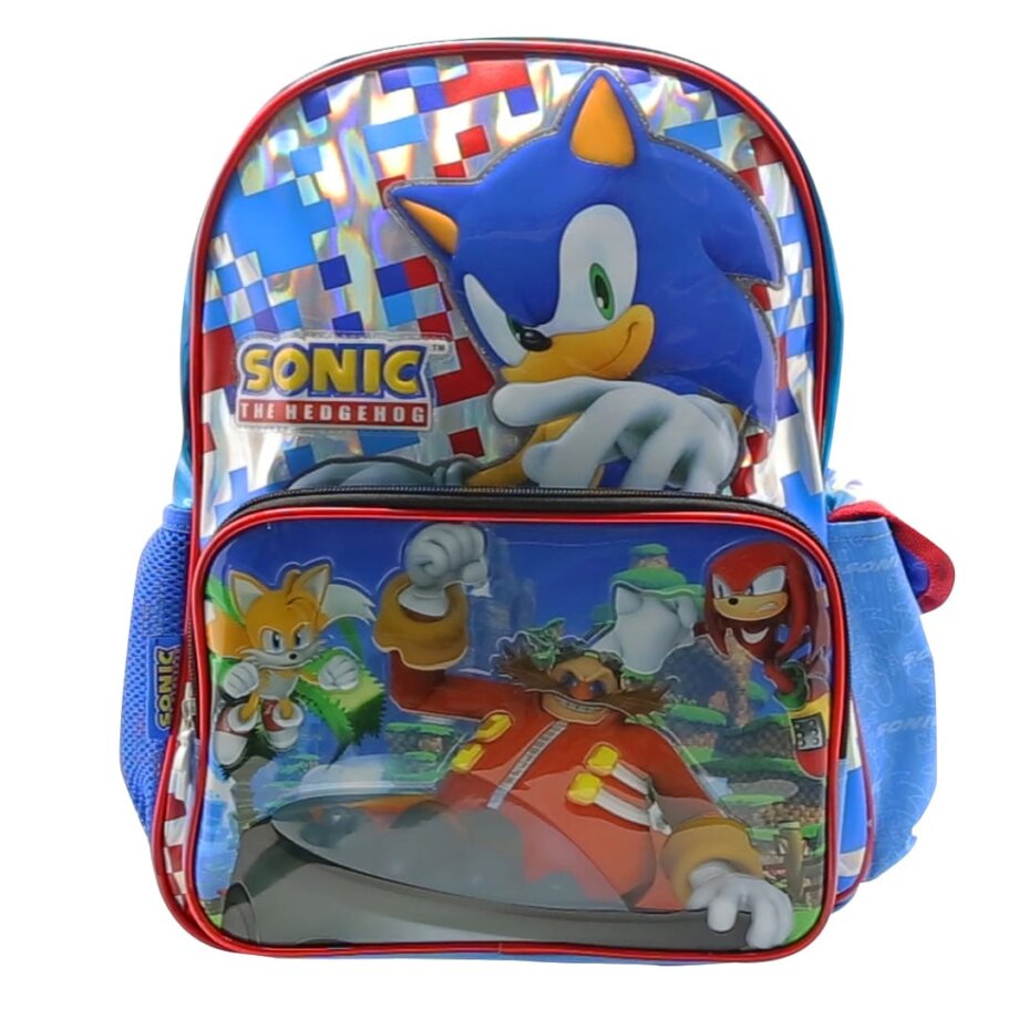 Mochila Sonic de 16" bolsillo frontal pvc con relieve