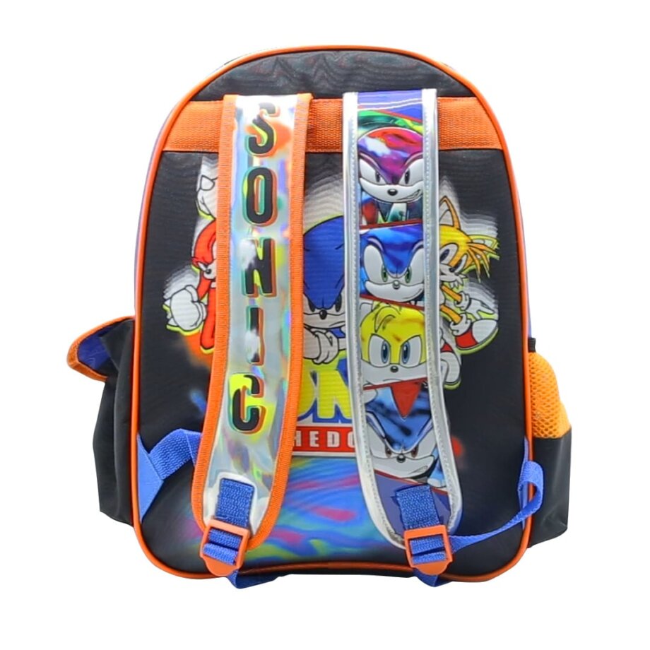Mochila Sonic de 16" frente dos cierres pvc con relieve