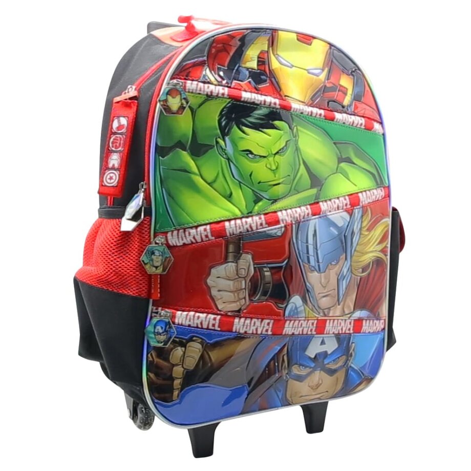 Mochila Avengers de 18″ grande con carro, frente pvc
