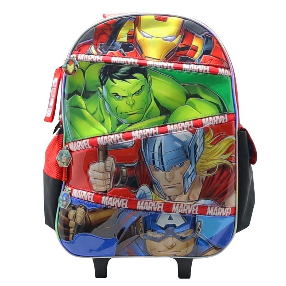 Mochila Avengers de 18″ grande con carro, frente pvc