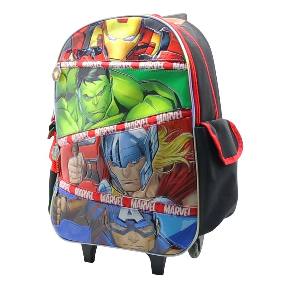Mochila Avengers de 18″ grande con carro, frente pvc
