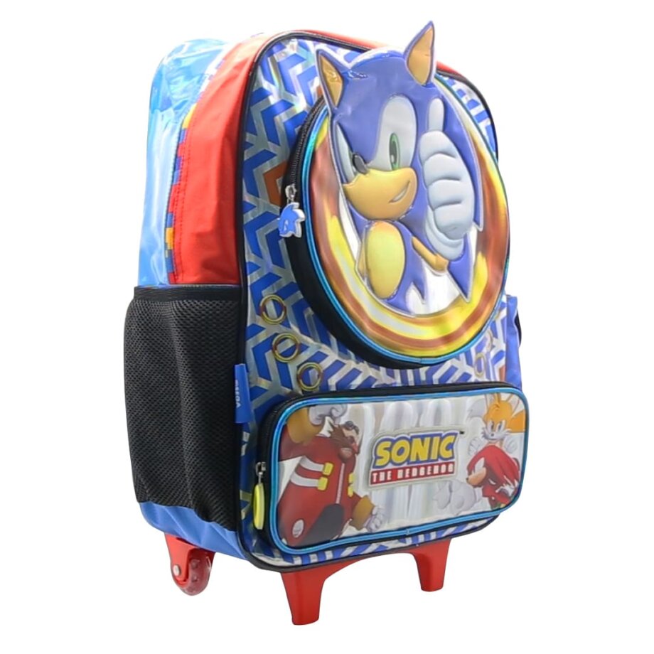 Mochila Sonic de 18" con carro grande frente pvc