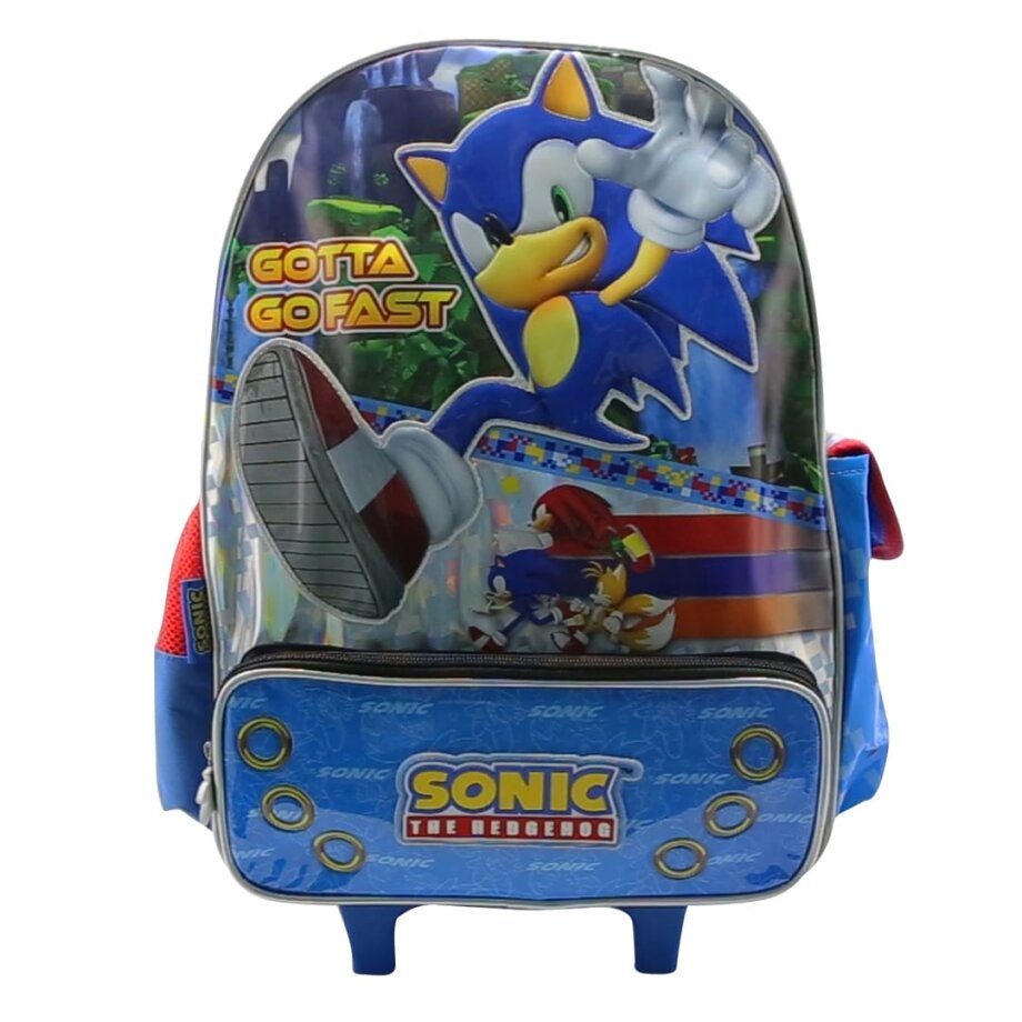 Mochila Sonic de 18" con carro grande frente pvc