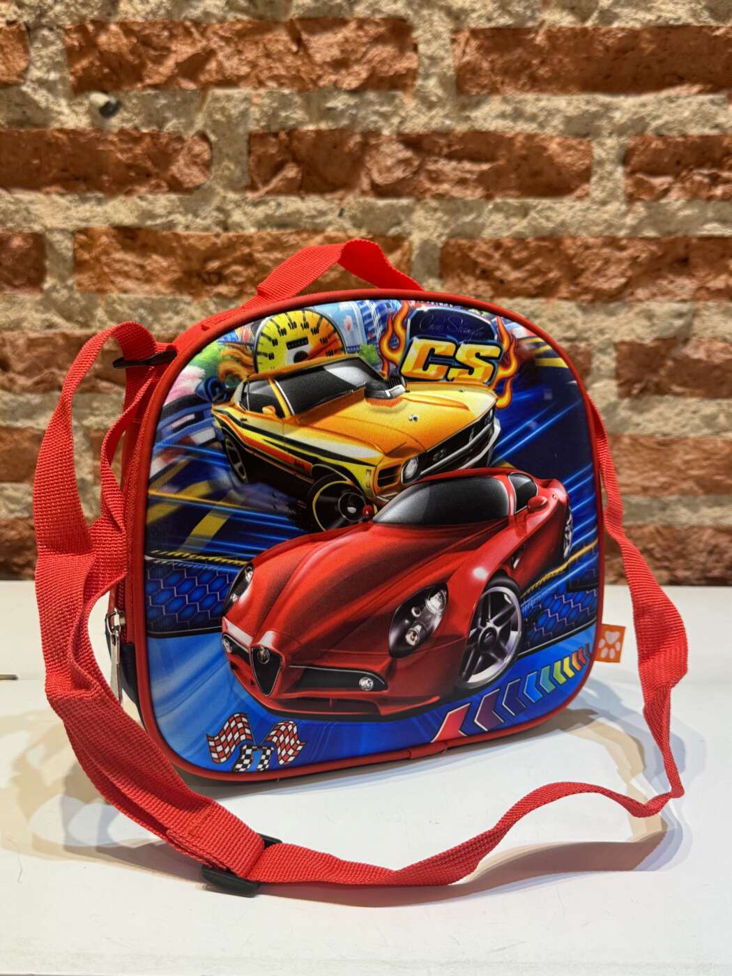 Set de Mochila Magenta "Auto" 4 piezas
