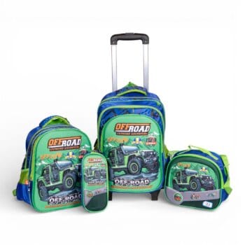 Set de Mochila Magenta "Auto" 5 piezas