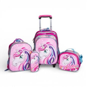 Set de Mochila Magenta "Unicornio" 5 piezas