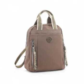 Mochila Amayra microfibra visón.