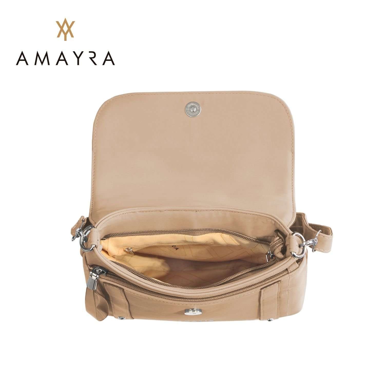 Cartera Amayra con opción a mochila camel.