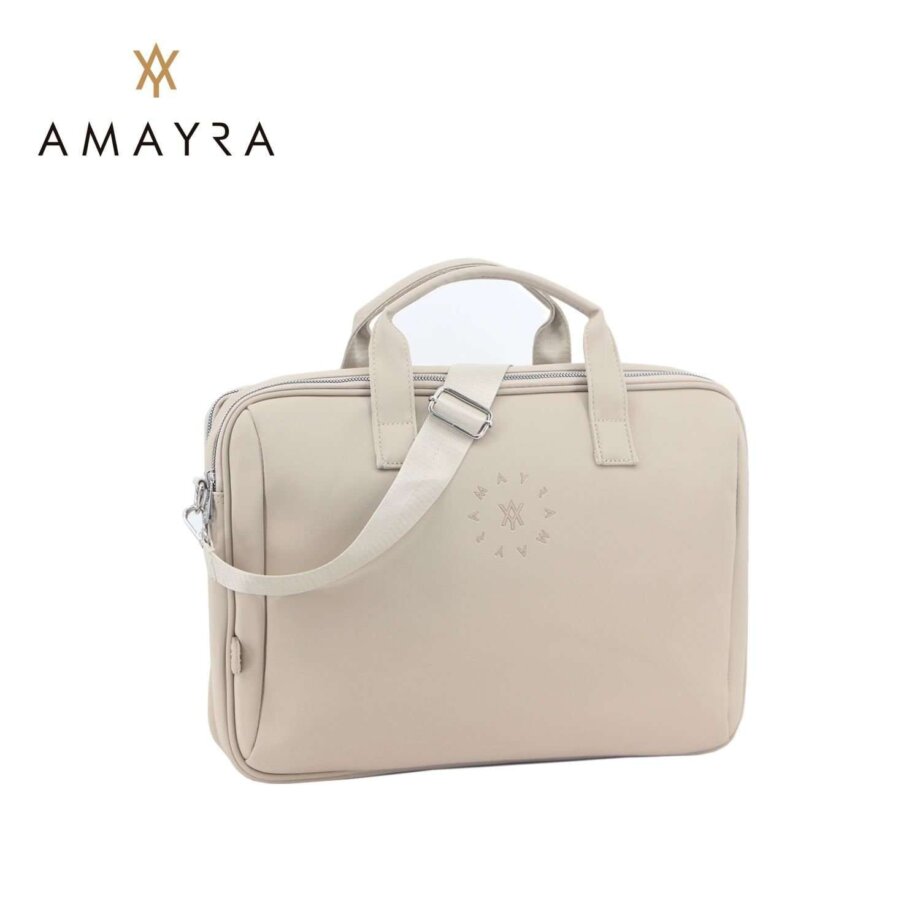 Portafolio Amayra c/porta notebook camel.