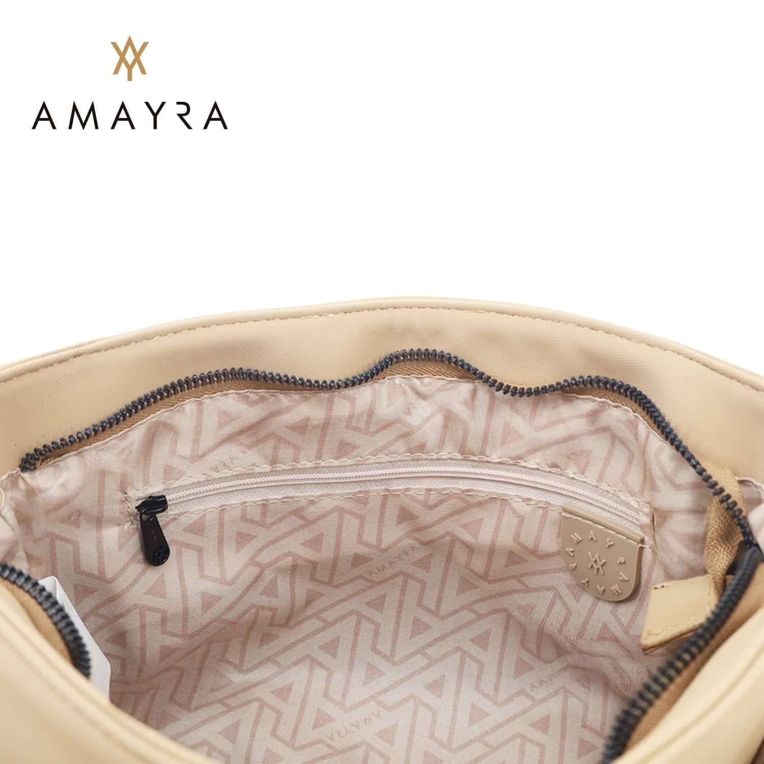Cartera Amayra bandolera microfibra camel.