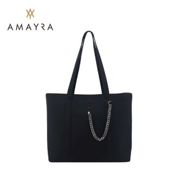 Cartera Amayra tipo tote color negra.