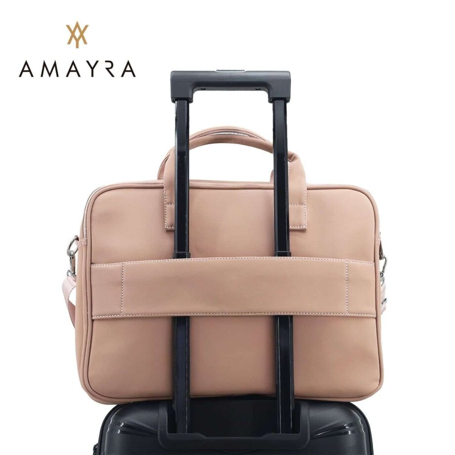 Portafolio Amayra c/porta notebook nude.