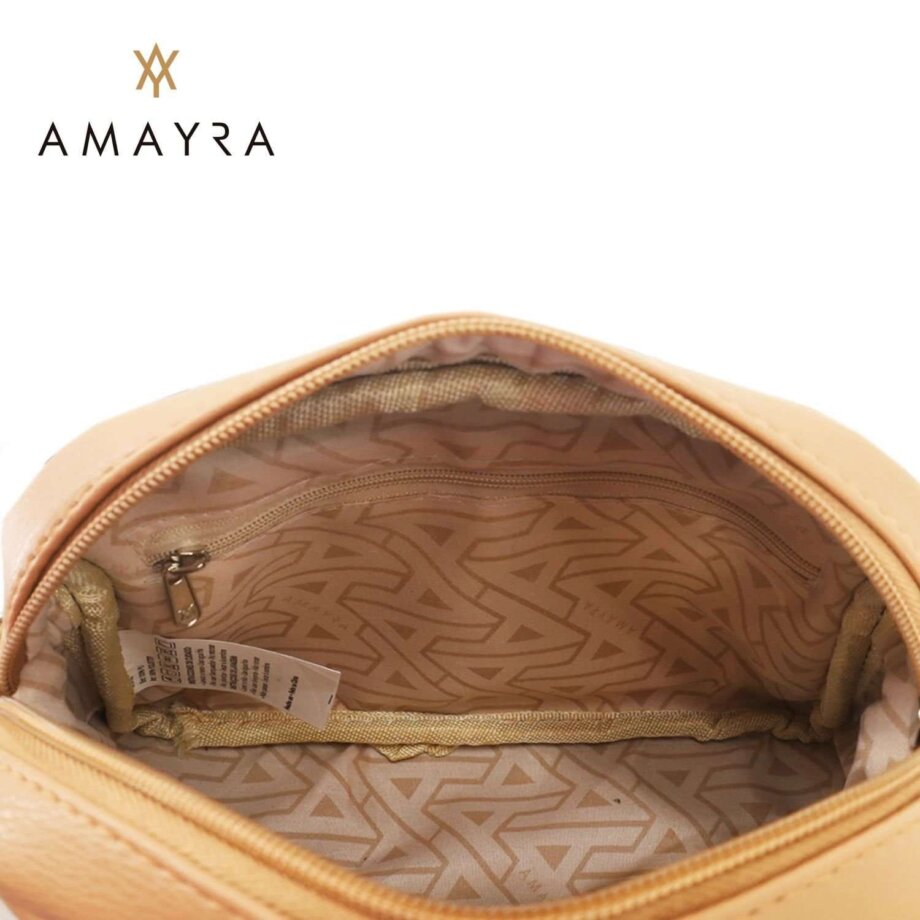 Cartera Amayra bandolera chica camel.