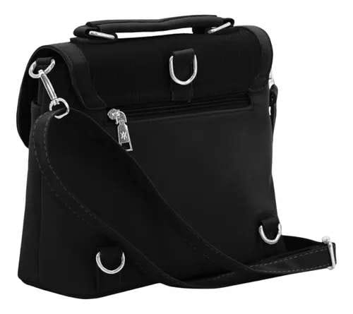 Cartera Amayra con opción a mochila negra.