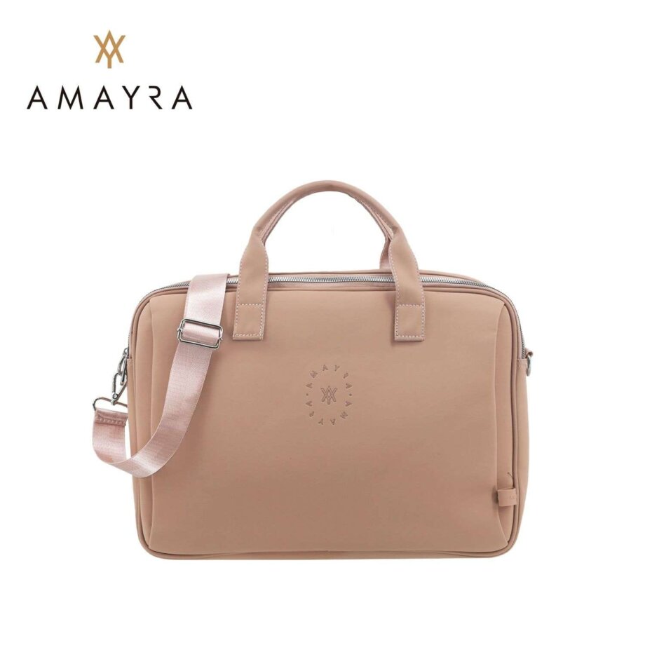 Portafolio Amayra c/porta notebook nude.
