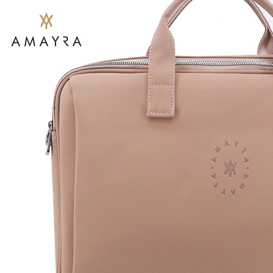 Portafolio Amayra c/porta notebook nude.