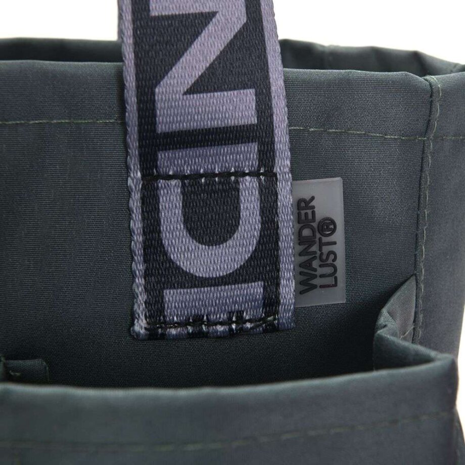 Bolso porta termo wanderlust desmontable verde.