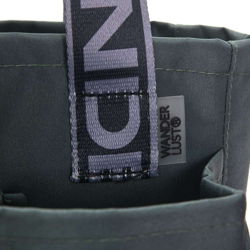 Bolso porta termo wanderlust desmontable verde.
