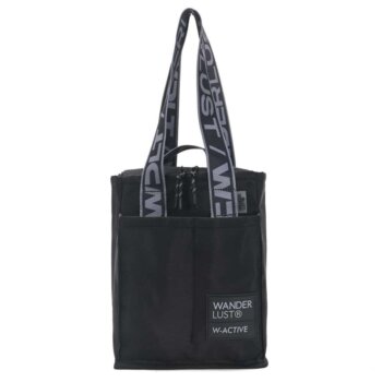 Bolso porta termo wanderlust desmontable negro.