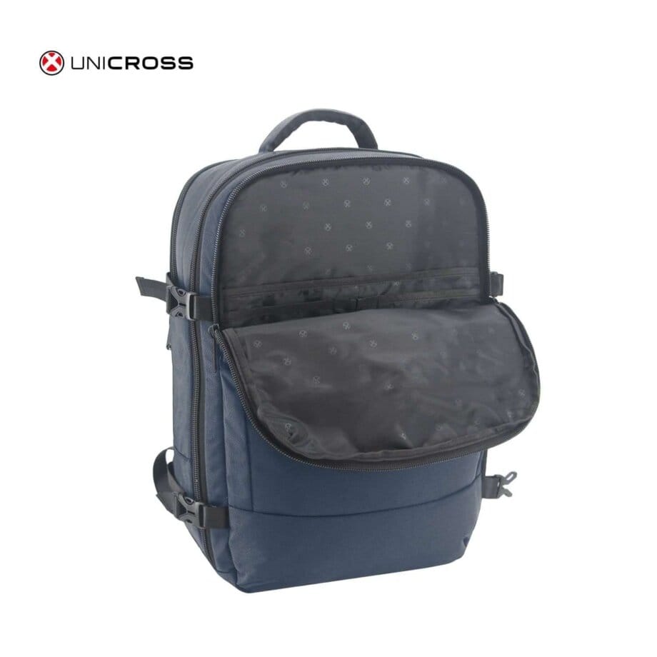 Mochila bolso Unicross para viaje 20" azul.