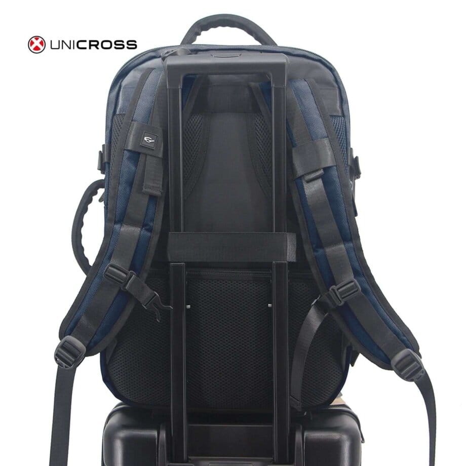Mochila bolso Unicross para viaje 20" azul.