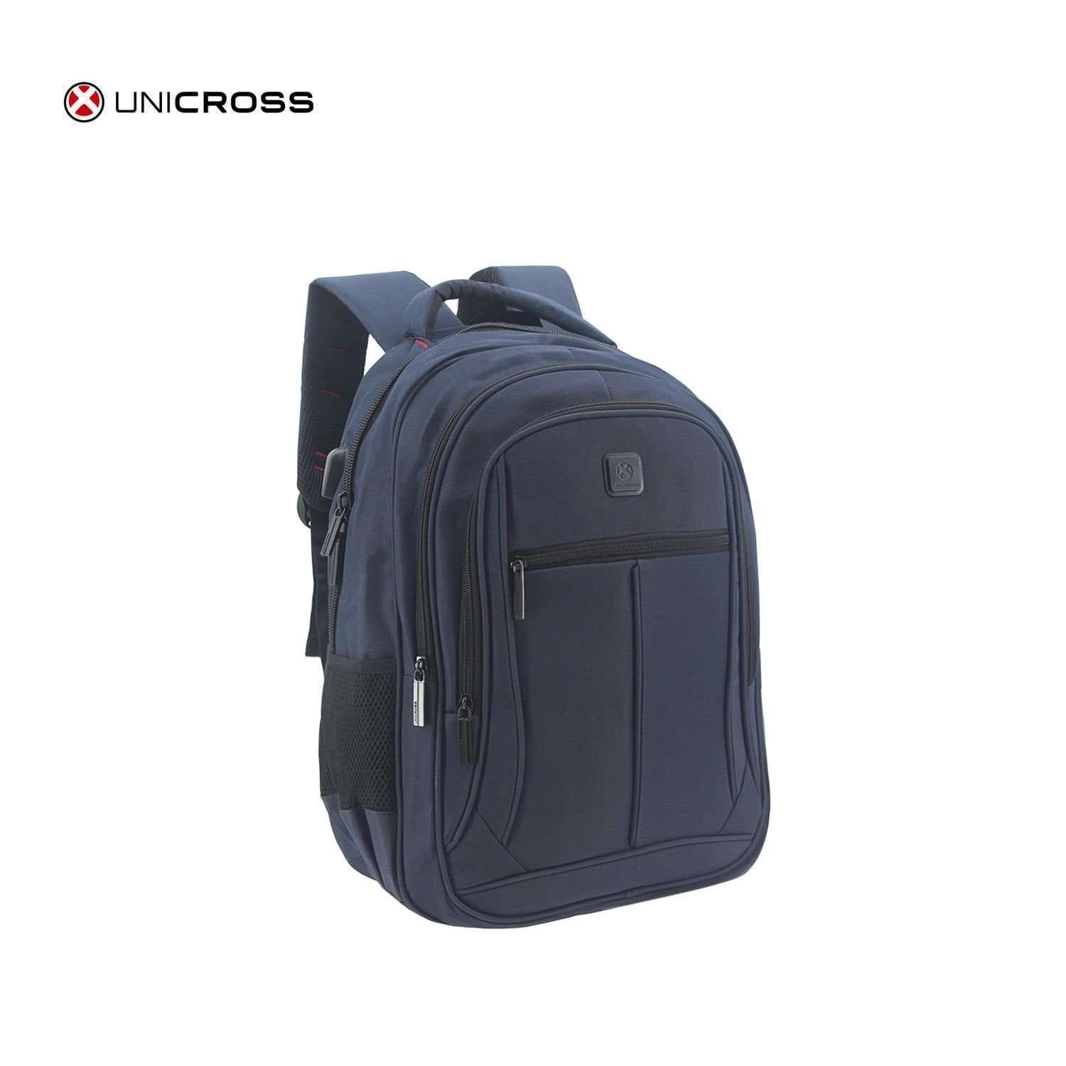 Mochila Unicross porta notebook 19" azul.