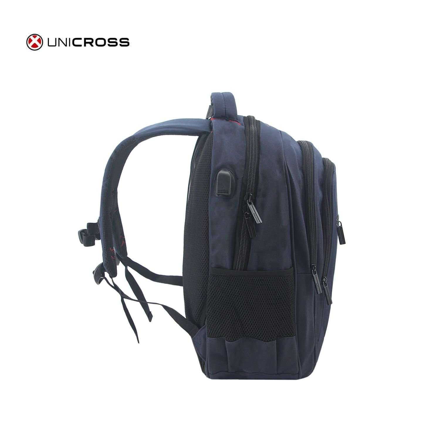 Mochila Unicross porta notebook 19" azul.