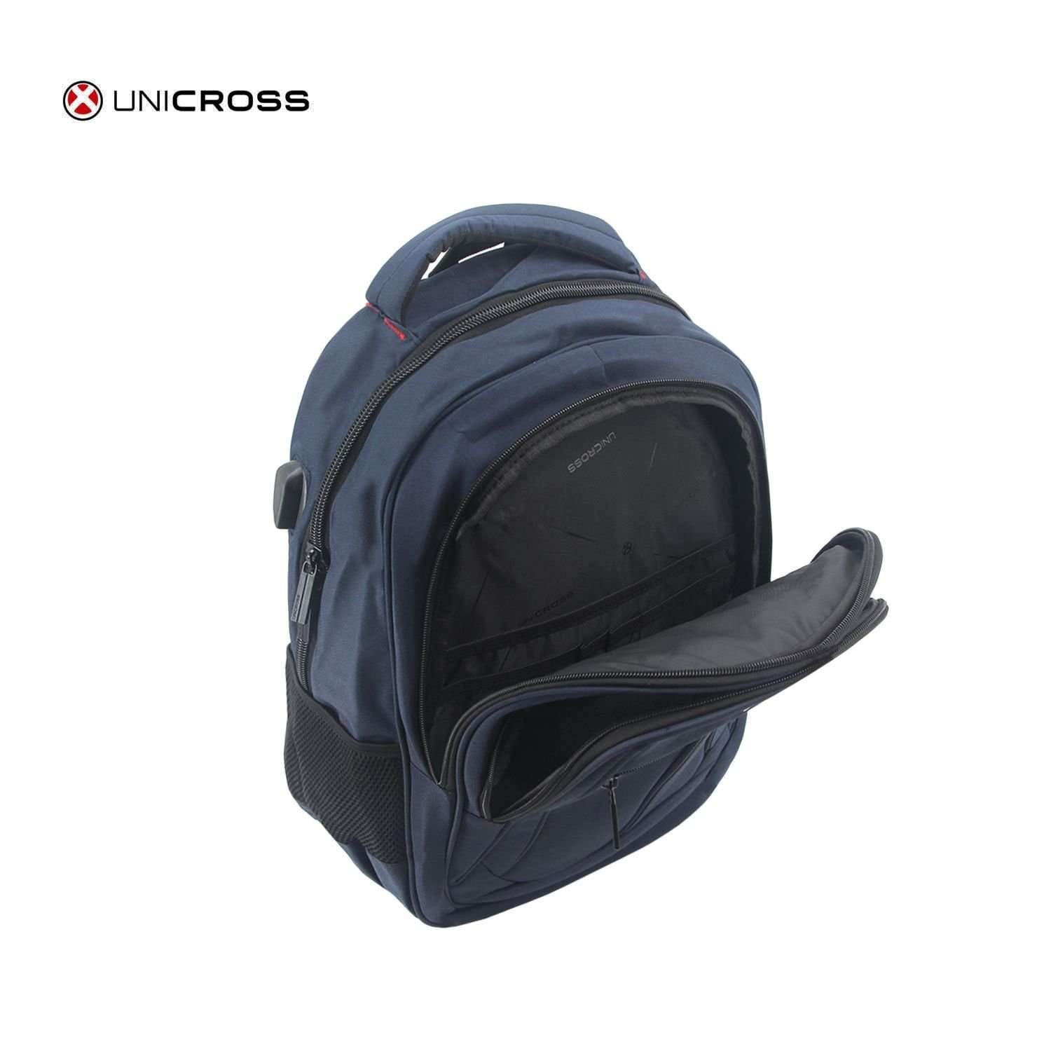 Mochila Unicross porta notebook 19" azul.
