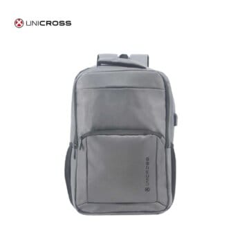 Mochila Unicross porta notebook 18" gris.