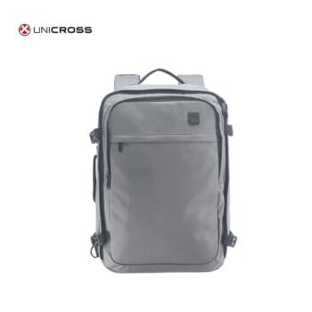 Mochila Unicross p/viaje porta notebook 19" gris.