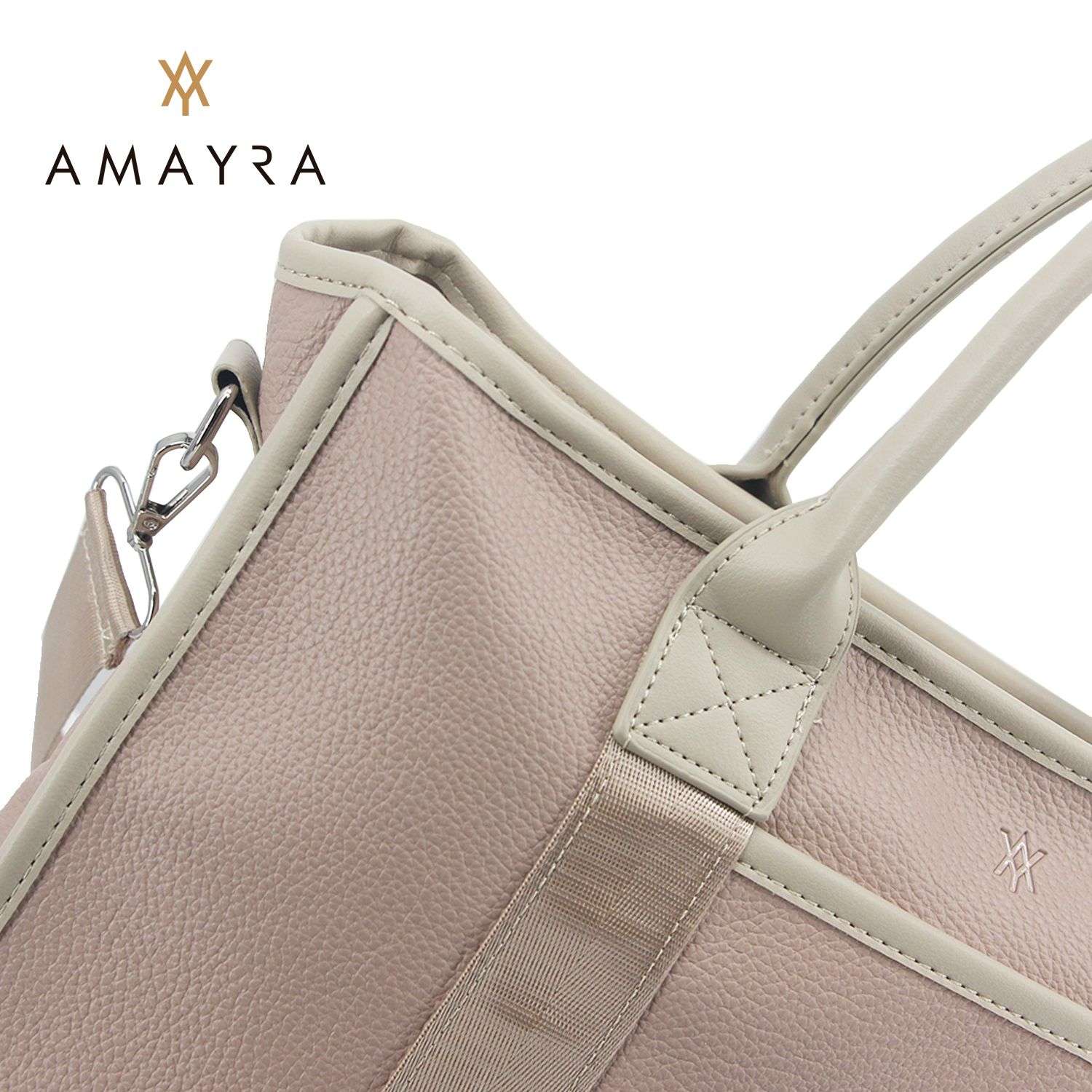 Cartera bolso Amayra eco cuero camel.