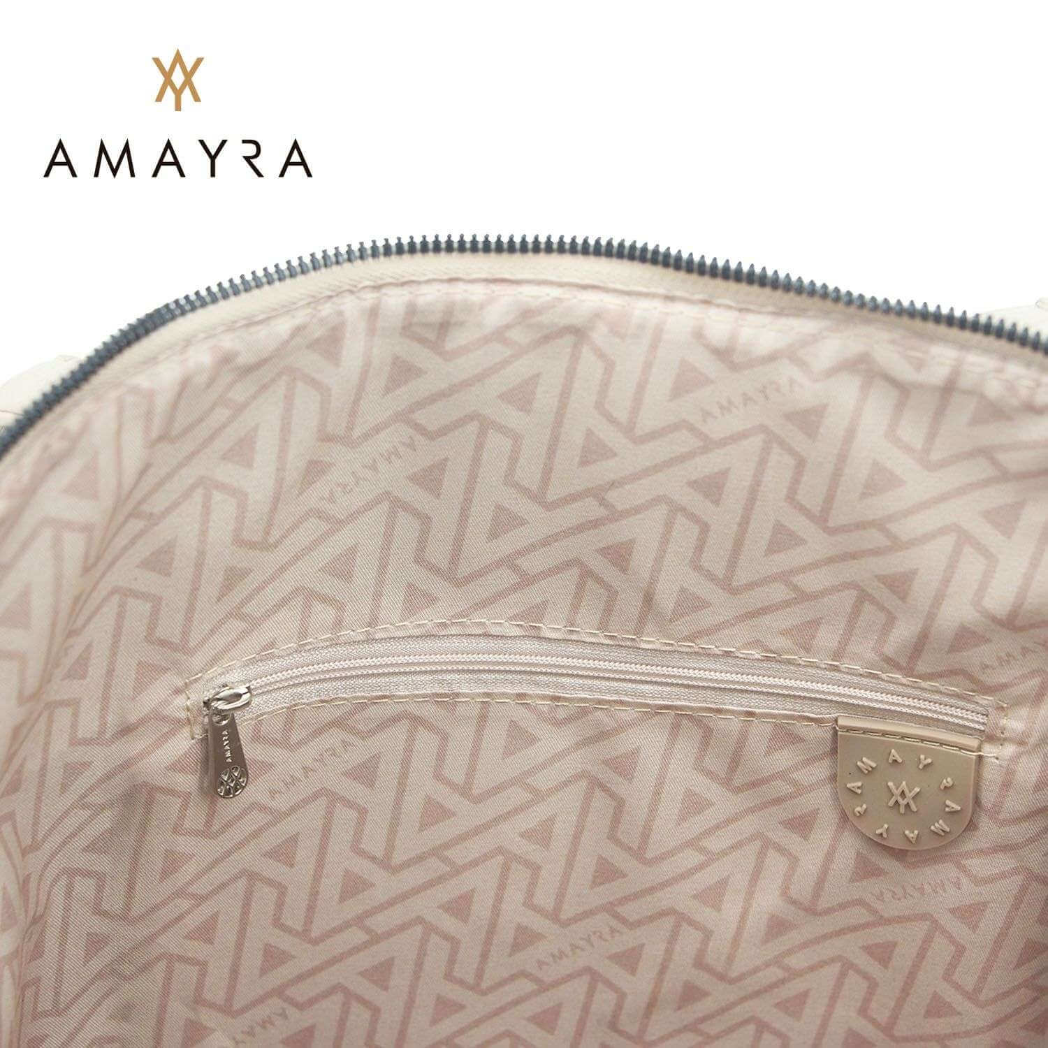 Cartera Amayra grande eco cuero gris.