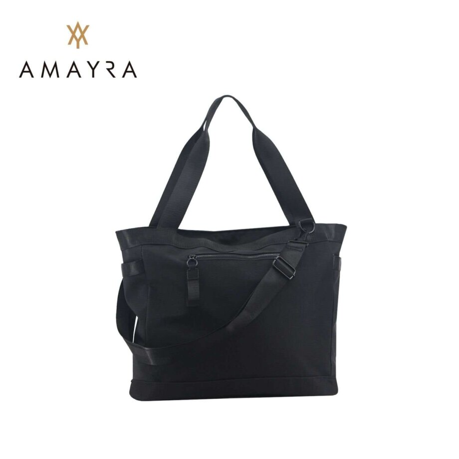 Cartera bolso Amayra eco cuero negra.