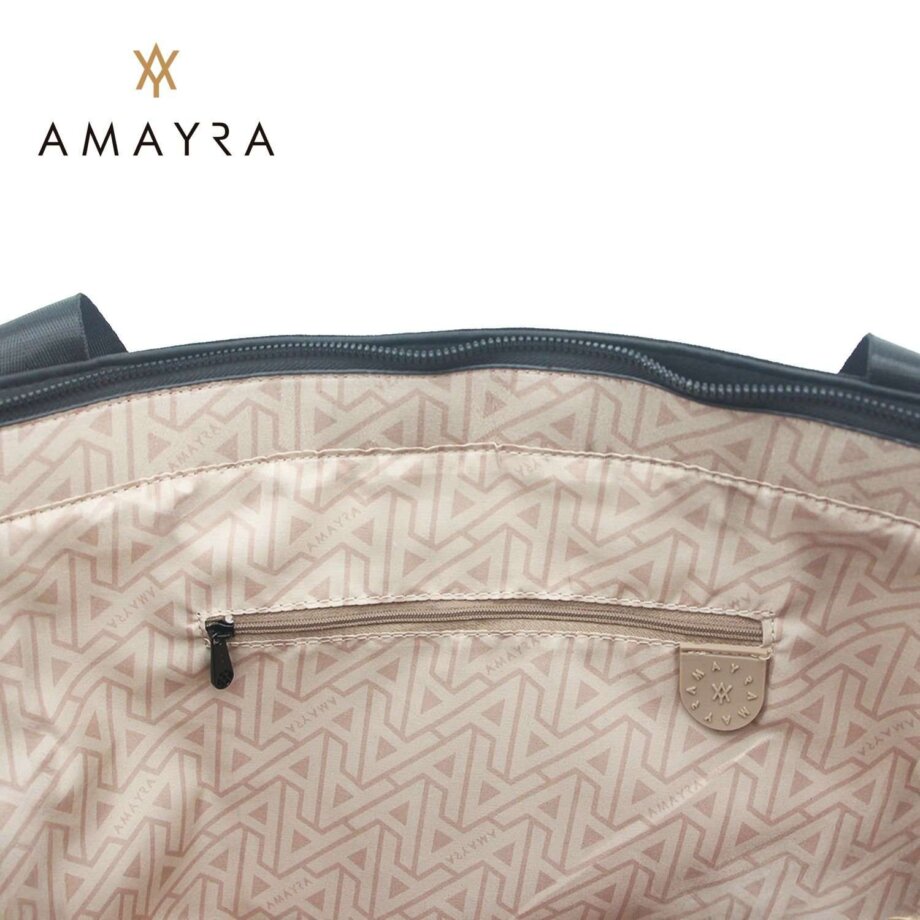 Cartera bolso Amayra eco cuero negra.