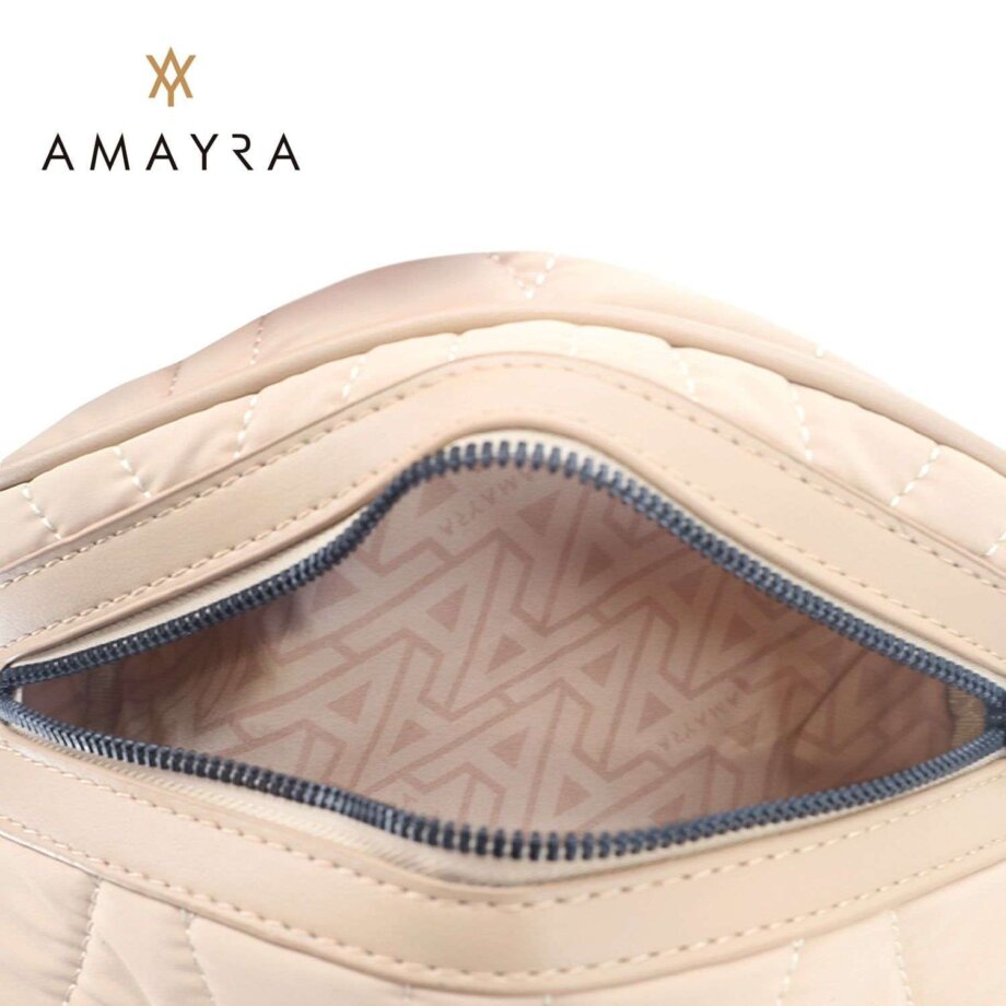 Riñonera Amayra microfibra camel.