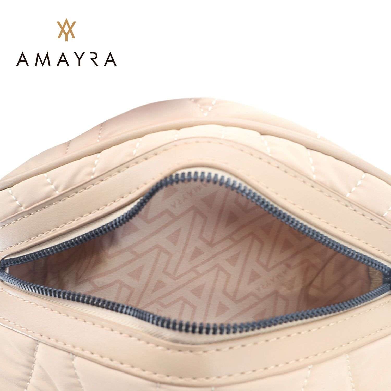 Riñonera Amayra microfibra camel.
