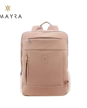 Mochila Amayra  porta notebook nude.