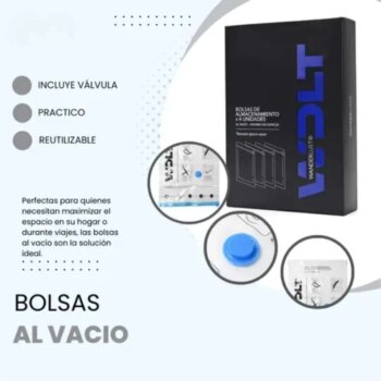 Set de bolsas al vacio Wanderlust para guardar ropa x 4 pcs.
