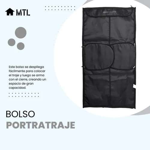 Bolso porta traje Wanderlust desplegable.