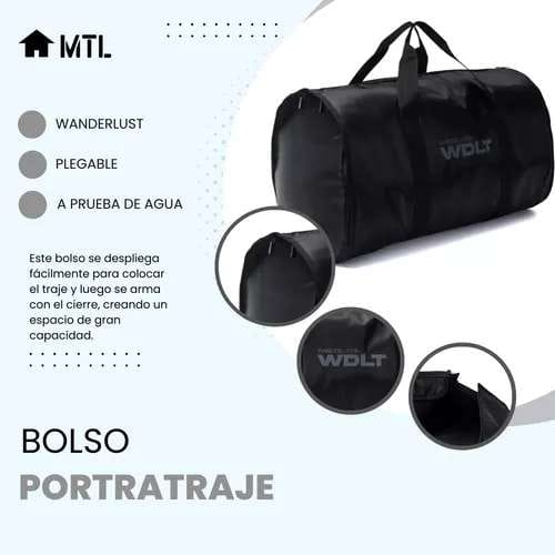 Bolso porta traje Wanderlust desplegable.