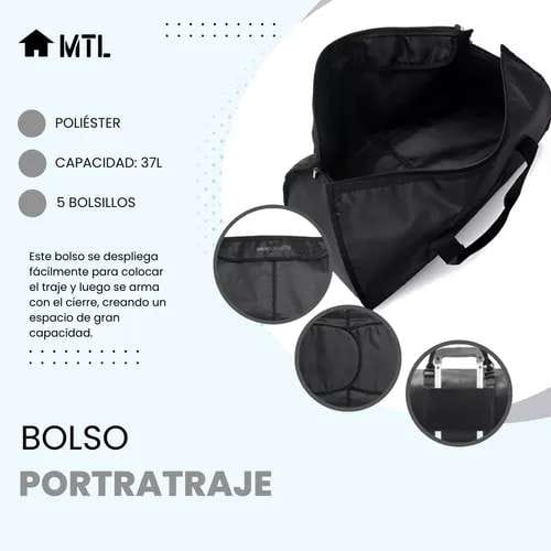 Bolso porta traje Wanderlust desplegable.