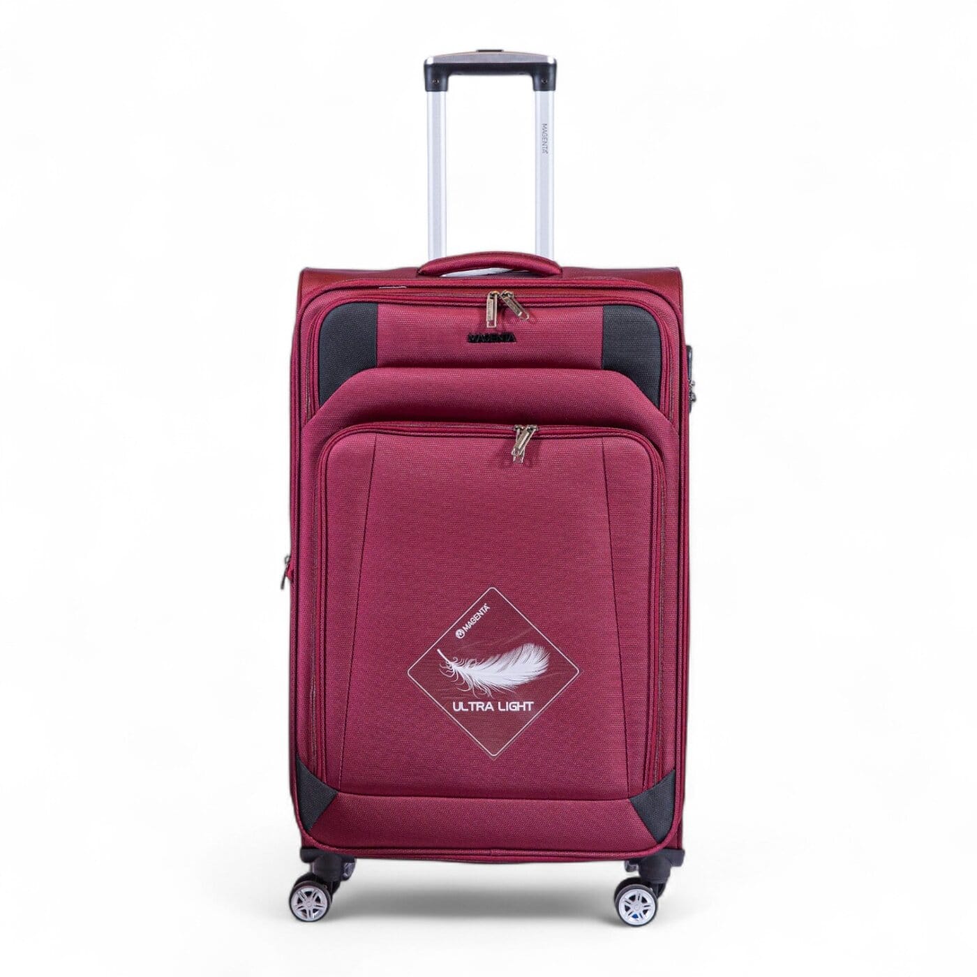 Valija Magenta 28" Tela Tamaño Grande Bordó