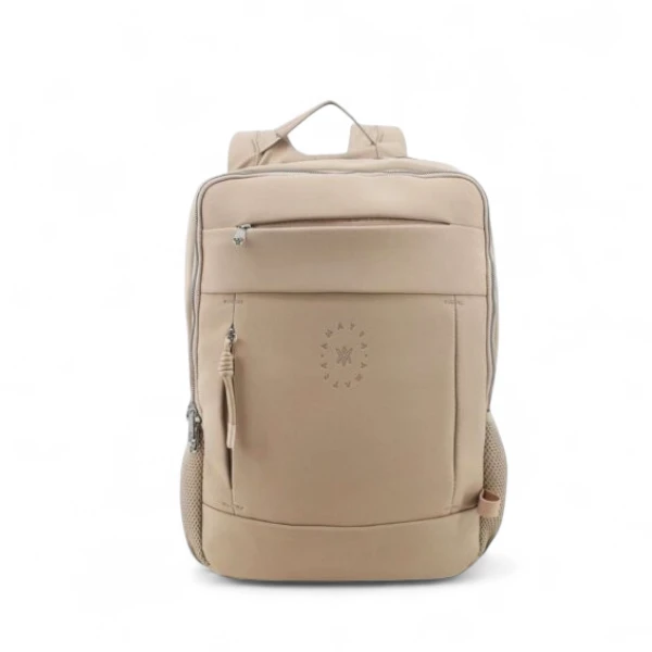 Mochila Amayra  porta notebook camel.