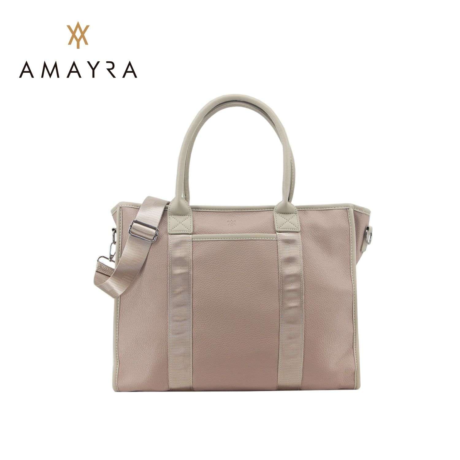 Cartera bolso Amayra eco cuero camel.